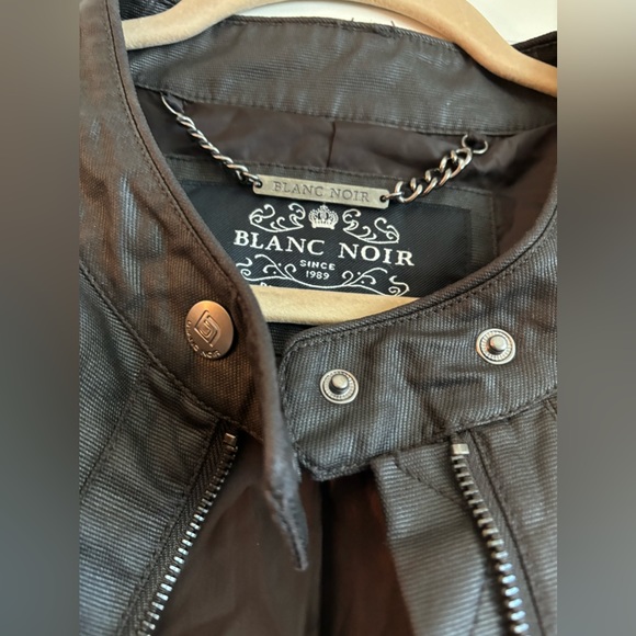 ❌SOLD❌Blanc Noir Women’s Black Moto Jacket Size M NWT - Picture 2 of 5